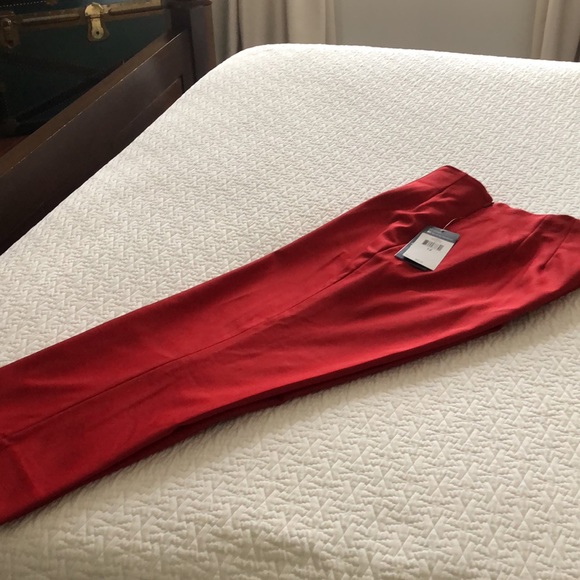 Cherry Red “Chaps” capri pants NWT flat front, side zip. 21.5” inseam - Picture 3 of 6